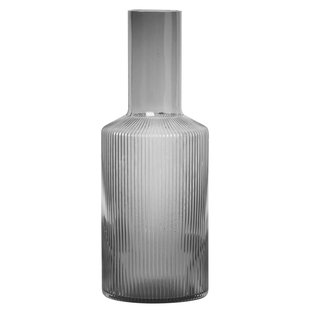 Ferm Living Ripple Karaf 1L H24 Smoked Glass