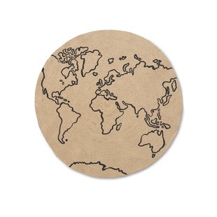 Ferm Living World Jute Vloerkleed Small Ferm Living World Jute Vloerkleed Small