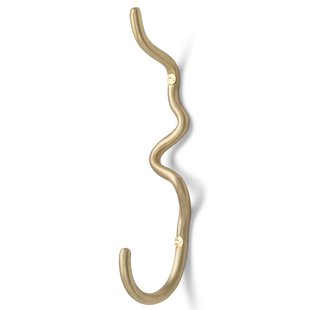 Ferm Living Curvature Haak Enkel Messing