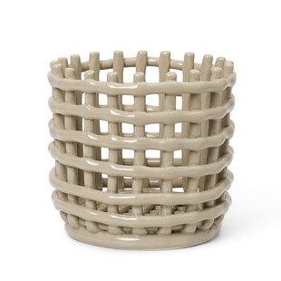 Ferm Living Ceramic Basket Opbergmand Small Cashmere