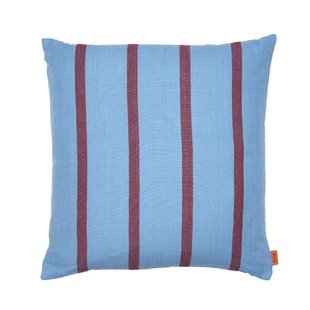 Ferm Living Grand Kussen 50x50 Faded Blue/Burgundy