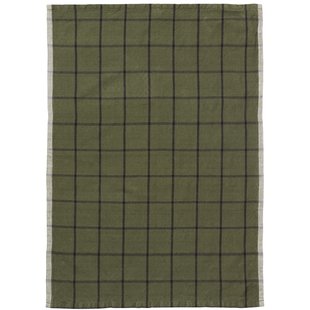 Ferm Living Hale Yarn-dyed Theedoek Green/Black