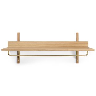 Ferm Living Sector Rack Wandkapstok Oak/Brass