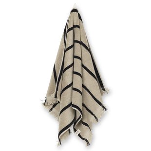 Ferm Living Alee Handdoek 50x100 Sand/black