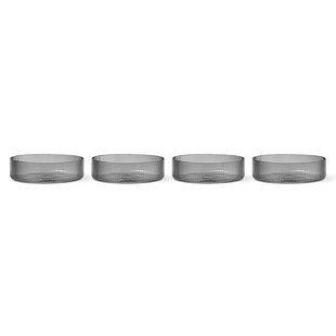 Ferm Living Ripple Serving Schaaltje&Oslash;12,2 Set Van 4 Smoked Grey