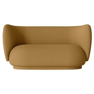 Ferm Living Rico Boucle 2-zits Bank Sugar Kelp Wool Boucle