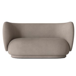 Ferm Living Rico Brushed 2-zits Bank Warm Grey
