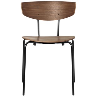 Ferm Living Herman Stoel Zwart Onderstel Walnut