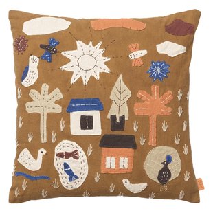 Ferm Living Village Kussen 40x40 Off-white