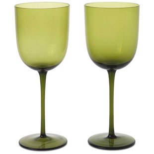 Ferm Living Host Witte Wijnglazen Set Van 2 Moss Green Ferm Living Host Witte Wijnglazen Set Van 2 Moss Green