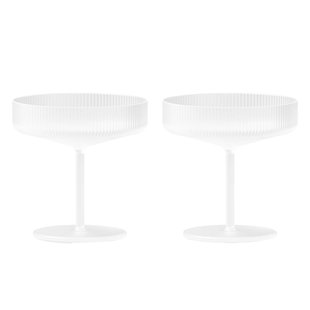 Ferm Living Ripple Champagne Glas Set Van 2 Frosted