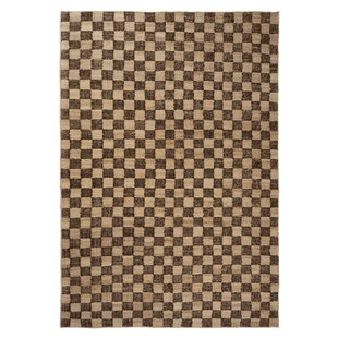 Ferm Living Check Vloerkleed 200x300 Wol Jute Coffee/Natural