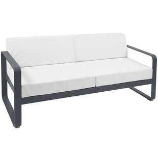 Fermob Bellevie 2-zits Tuinbank Kussen Wit Anthracite