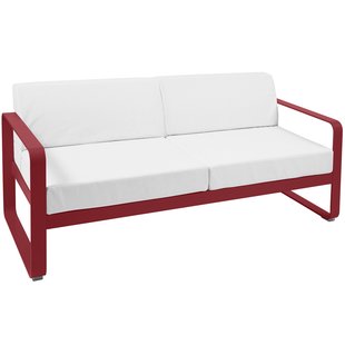 Fermob Bellevie 2-zits Loungebank Kussen Wit Chili