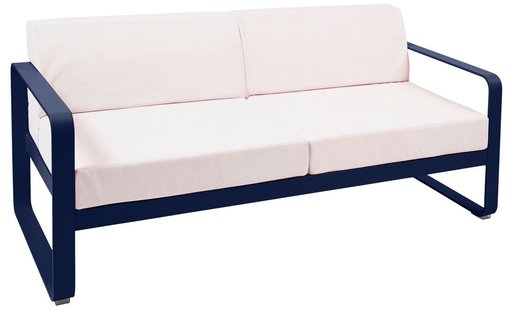 Fermob Bellevie 2-zits Loungebank Kussen Wit Deep Blue Fermob Bellevie 2-zits Loungebank Kussen Wit Deep Blue
