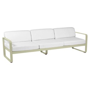 Fermob Bellevie 3 Zits Loungebank Kussen Wit Willow Green