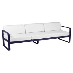Fermob Bellevie 3 Zits Loungebank Kussen Wit Deep Blue