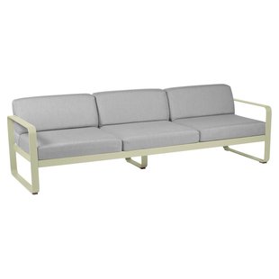 Fermob Bellevie 3-zit Loungebank Kussen Flannelgrijs Willow Green