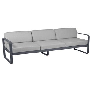 Fermob Bellevie 3-zit Loungebank Kussen Flannelgrijs Anthracite
