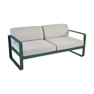 Fermob Bellevie 2-zits Loungebank Kussen Flannelgrijs Cedar Green