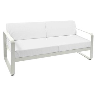 Fermob Bellevie 2-zits Loungebank Kussen Wit Clay Grey