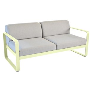 Fermob Bellevie 2-zits Loungebank Kussen Flannelgrijs Frosted Lemon