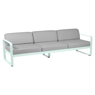 Fermob Bellevie 3-zit Loungebank Kussen Flannelgrijs Ice Mint