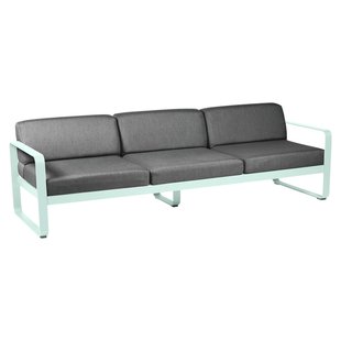 Fermob Bellevie 3-zit Loungebank Kussen Antraciet Ice Mint
