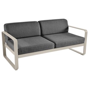 Fermob Bellevie 2-zits Loungebank Kussen Antraciet Nutmeg