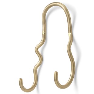 Ferm Living Curvature Haak Dubbel Messing