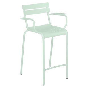 Fermob Luxembourg Barkruk Met Armleuning Ice Mint Fermob Luxembourg Barkruk Met Armleuning Ice Mint
