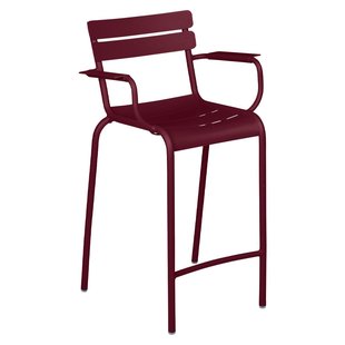 Fermob Luxembourg Barkruk Met Armleuning Black Cherry Fermob Luxembourg Barkruk Met Armleuning Black Cherry