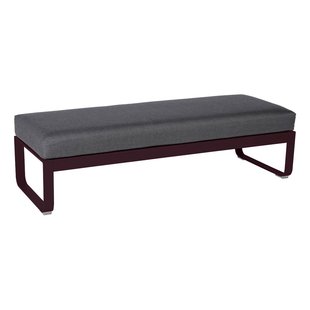Fermob Bellevie Eetbank Kussen Antraciet 148 Black Cherry