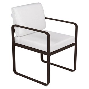 Fermob Bellevie Dining Armchair Tuinstoel Kussen Wit Russet