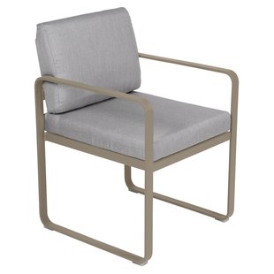 Fermob Bellevie Dining Armchair Tuinstoel Kussen Flannelgrijs Nutmeg