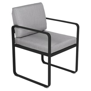 Fermob Bellevie Dining Armchair Tuinstoel Kussen Flannelgrijs Liquorice