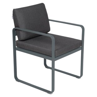 Fermob Bellevie Dining Armchair Tuinstoel Kussen Antraciet Storm Grey