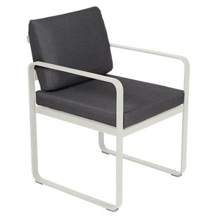 Fermob Bellevie Dining Armchair Tuinstoel Kussen Antraciet Clay Grey