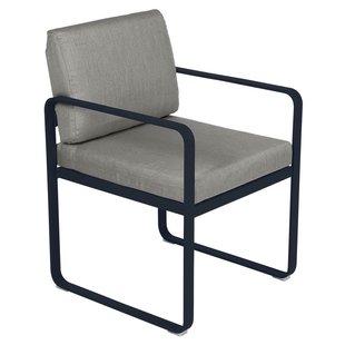 Fermob Bellevie Dining Armchair Tuinstoel Kussen Grey Taupe Deep Blue