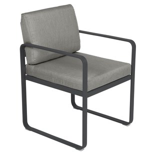 Fermob Bellevie Dining Armchair Tuinstoel Kussen Grey Taupe Anthracite