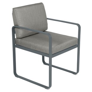 Fermob Bellevie Dining Armchair Tuinstoel Kussen Grey Taupe Storm Grey