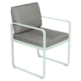 Fermob Bellevie Dining Armchair Tuinstoel Kussen Grey Taupe Ice Mint