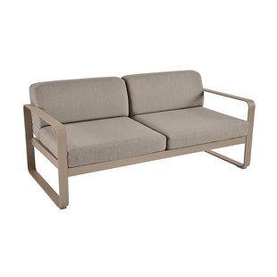 Fermob Bellevie 2-zits Loungebank Kussen Grey Taupe Nutmeg