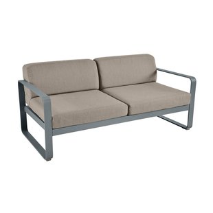 Fermob Bellevie 2-zits Loungebank Kussen Grey Taupe Storm Grey