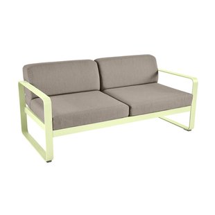 Fermob Bellevie 2-zits Loungebank Kussen Grey Taupe Frosted Lemon