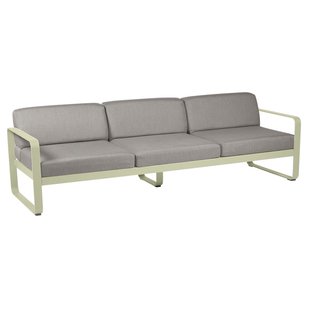 Fermob Bellevie 3-zits Loungebank Kussen Grey Taupe Willow Green