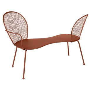 Fermob Lorette Conversation Bench Tuinbank Red Ochre
