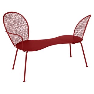Fermob Lorette Conversation Bench Tuinbank Chili