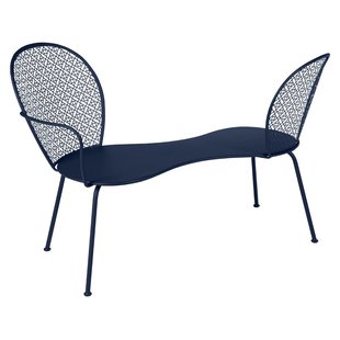 Fermob Lorette Conversation Bench Tuinbank Deep Blue