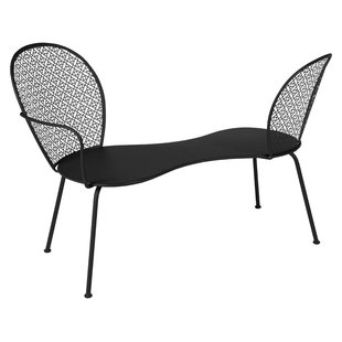 Fermob Lorette Conversation Bench Tuinbank Liquorice